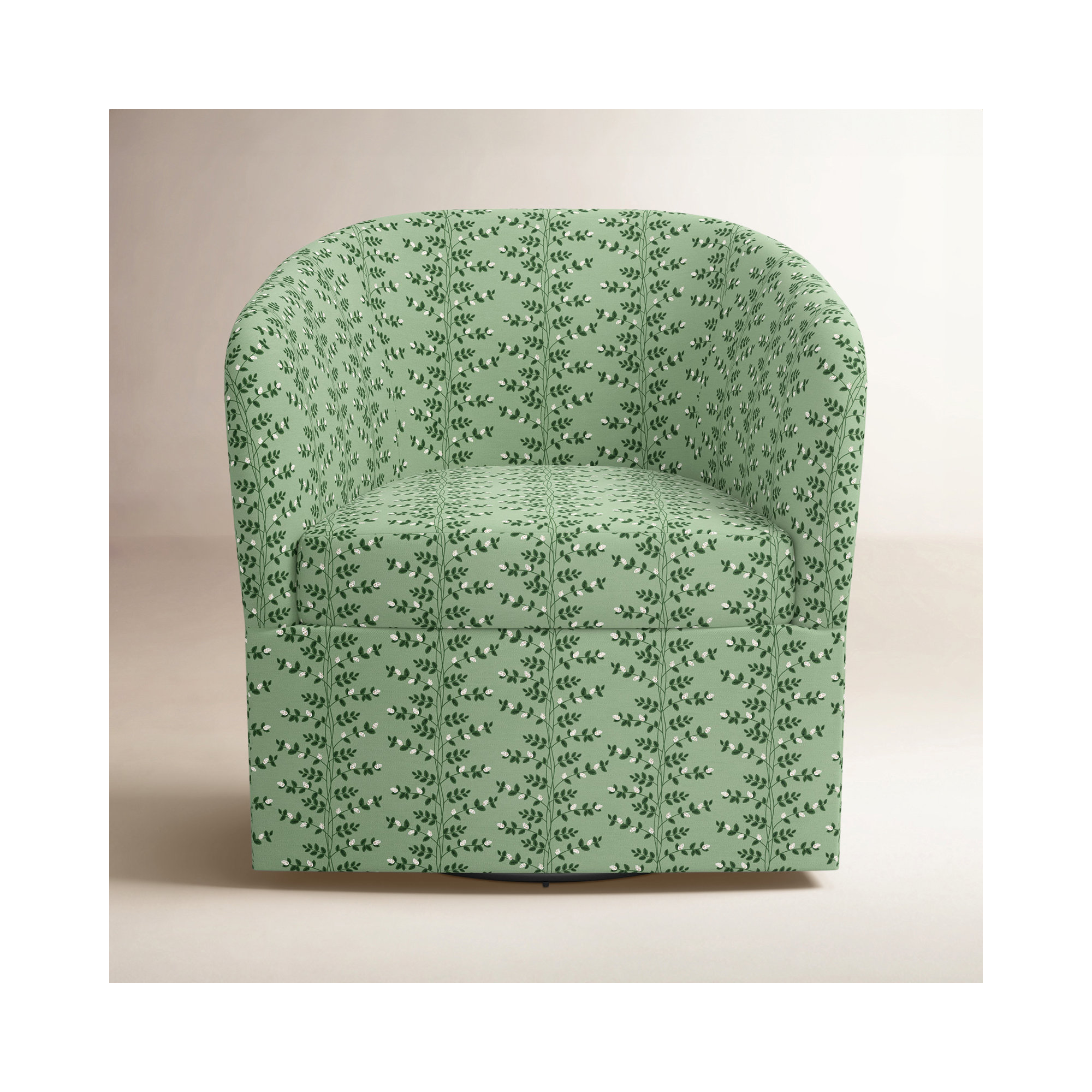Pembroke Swivel Chair, Climbing Vines Green