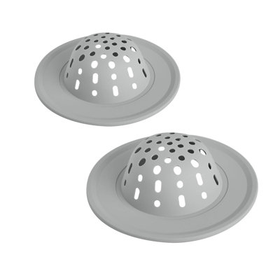 Spectrum Silicone Sink Strainer 2-Pack Oyster Gray