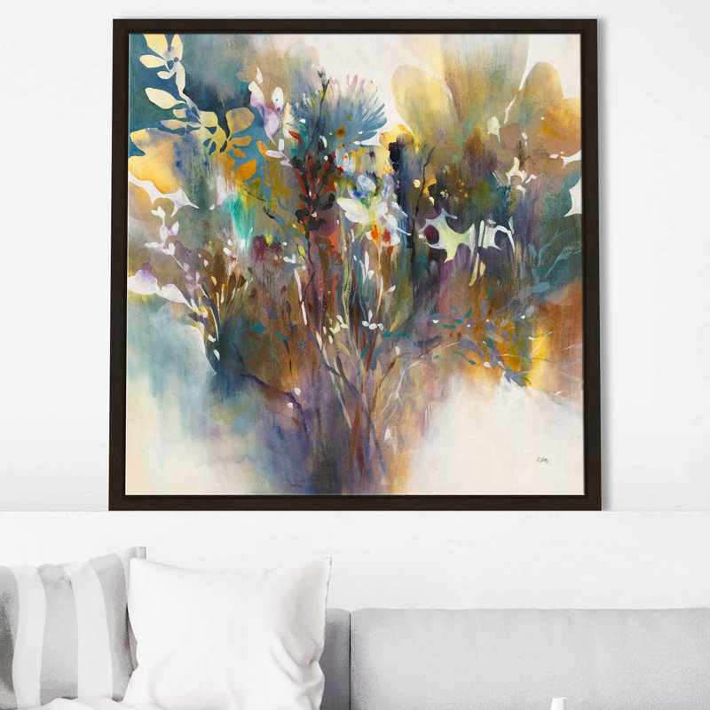 Heartfelt - peinture à cadre flottant, Cadre flottant espresso, H 39,5 po x l 39,5 po x P 2 po
