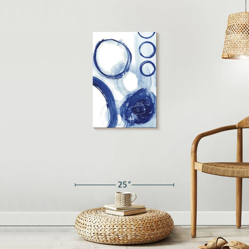 Étude du cercle bleu III, H 24 po x l 16 po