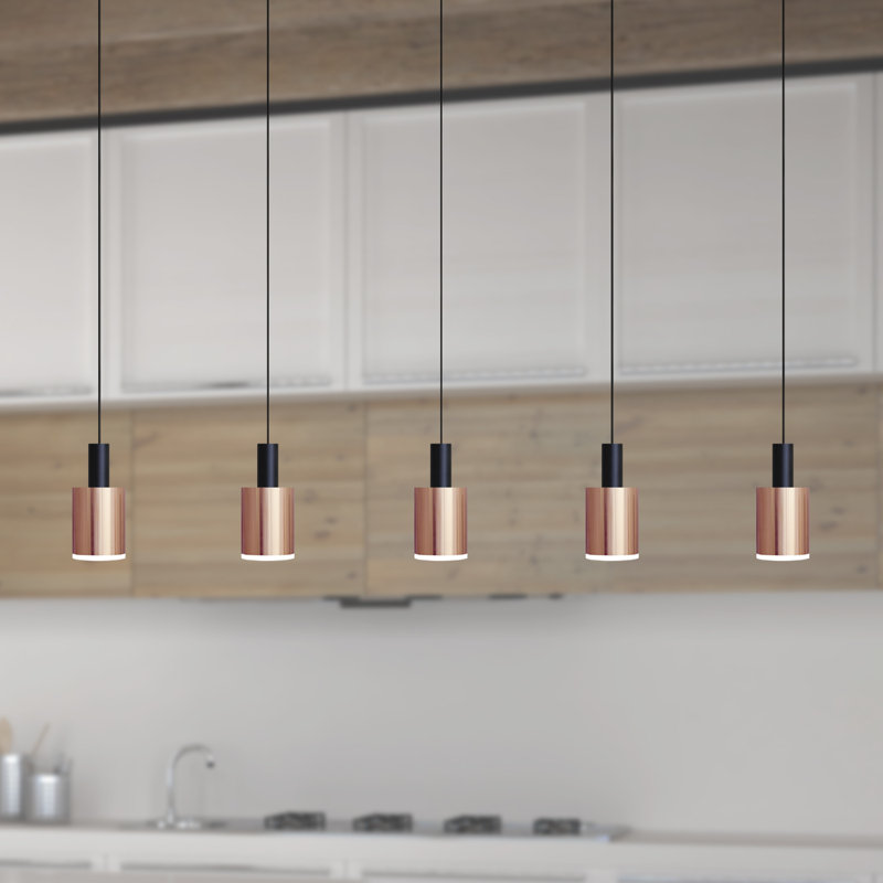 Essoura 5 - Light Kitchen Island Pendant, Black/Copper