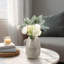 Vase décoratif en faïence fait à la main - pièce décorative en céramique texturée pour arrangements floraux et décoration intérieure - Présentoir de table élégant et durable-1170904596