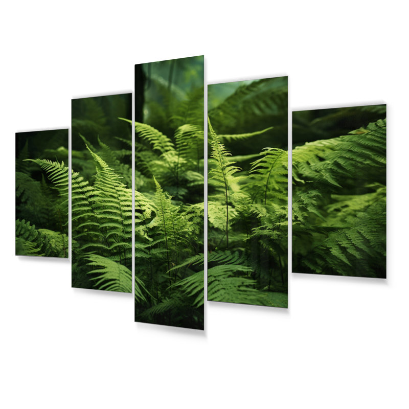 Ensemble de décorations murales Ferns Plant Enchanted Forest I - Floral