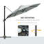 Nasiba 300cm Lighted Cantilever Parasol