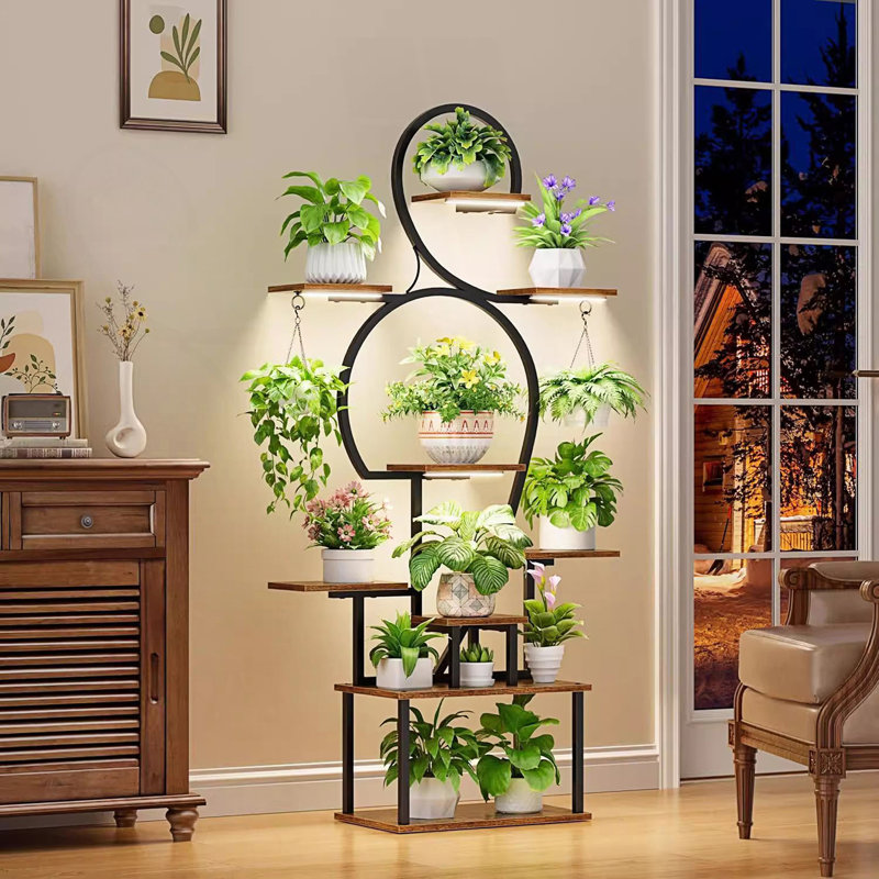 Support pour plante d'intérieur avec étagère de culture d'intérieur à 9 niveaux