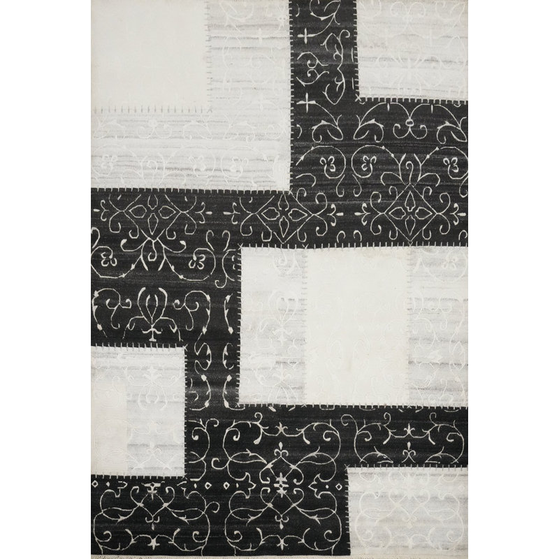 Tapis népalais oriental fait à la main 6 x 8