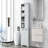 Bathroom Storage Cabinet With Doors And Drawers, Tilt-Out Laundry Hamper, Multiple Storage Space, Freestanding Style, Open Shelve, Adjustable Shelf, Gray