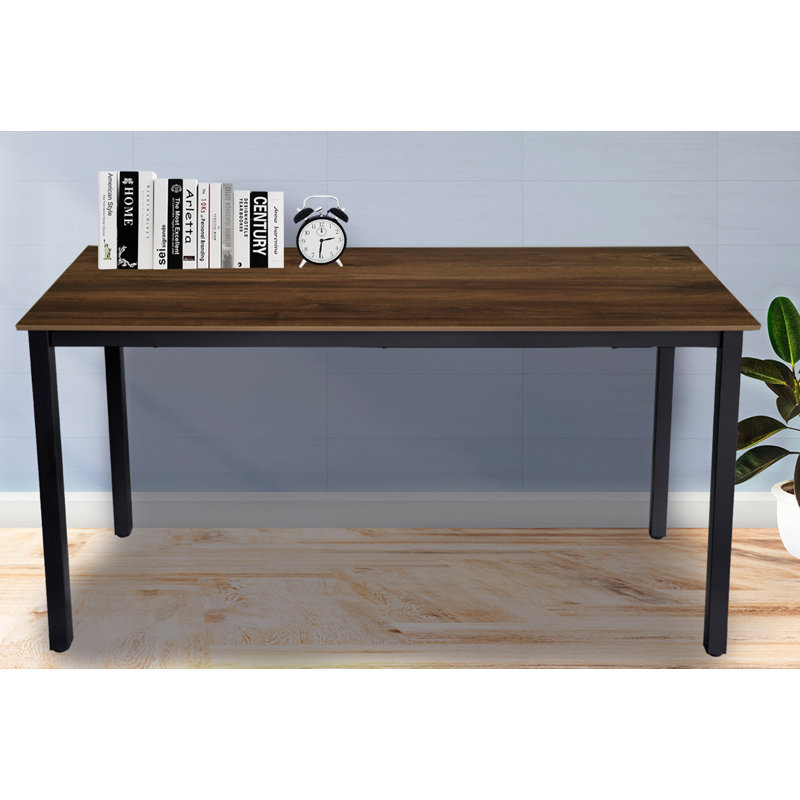 Bureau d'écriture, Plateau brun noyer / cadre noir