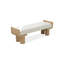 Banc rembourré blanc-426170261