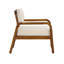 Ensemble de canapés de patio moderne, coussins crème en bois d'acacia, maison de patio rustique