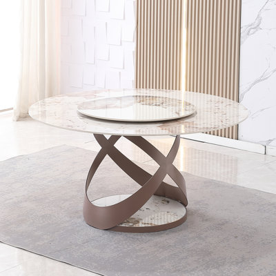 Traniece Metal Base Dining Table