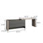 Meuble-lavabo en bois massif 55,12 po gris