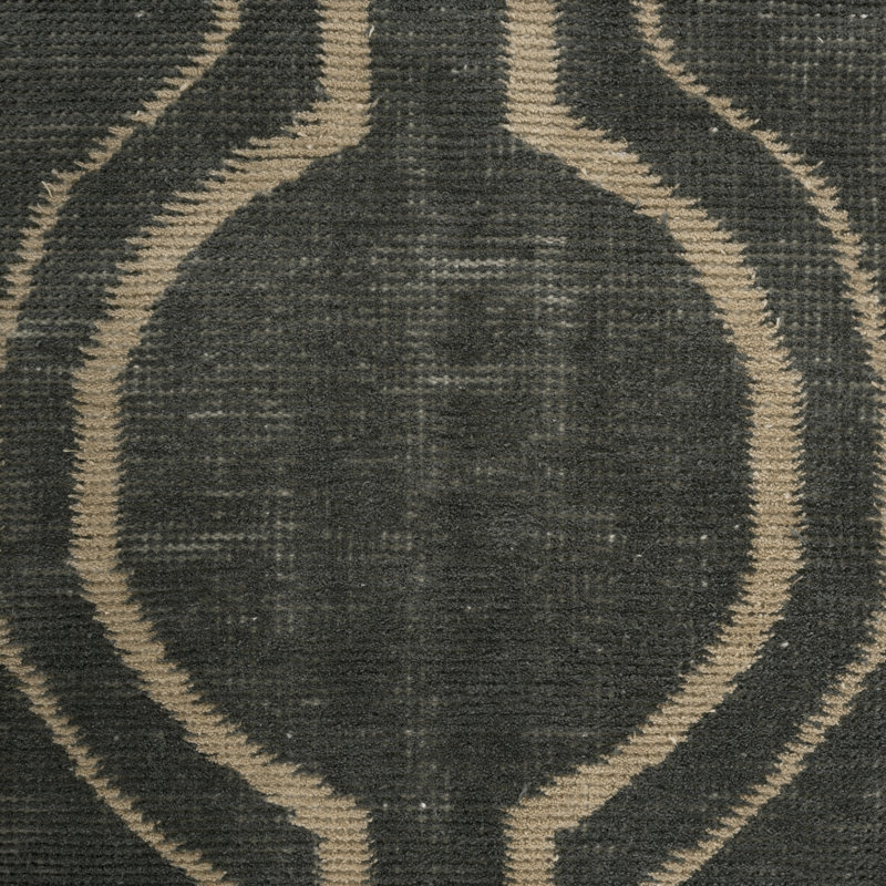 Wendy Jane Geometric Area Rug in Charcoal, Runner 2'6" x 8'