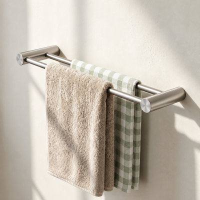Linea 22.8" Wall mounted Towel bar in Brushed Nickel