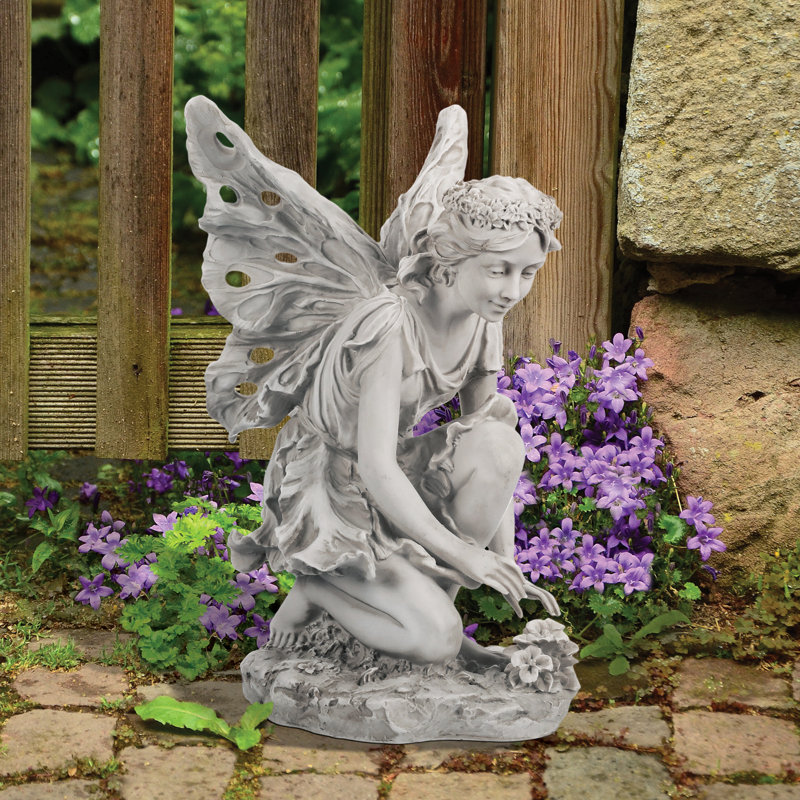 The Flower Fairy Fantasy & Sci-Fi Weather Resistant UV Resistant Polyresin Garden Statue