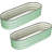 2 Pcs White 4.5x2x1ft Oval Raised Garden Bed Galvanized Raised Beds Planter Raised Boxes Large Metal Garden Box for Vegetables-1889803656