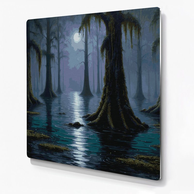 Art mural noir Sci Fi Misty, H 12 po x l 12 po