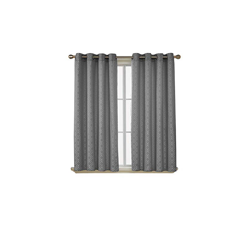 Paire de rideaux occultant Emmagrace, Gris, L 52 po x L 54 po