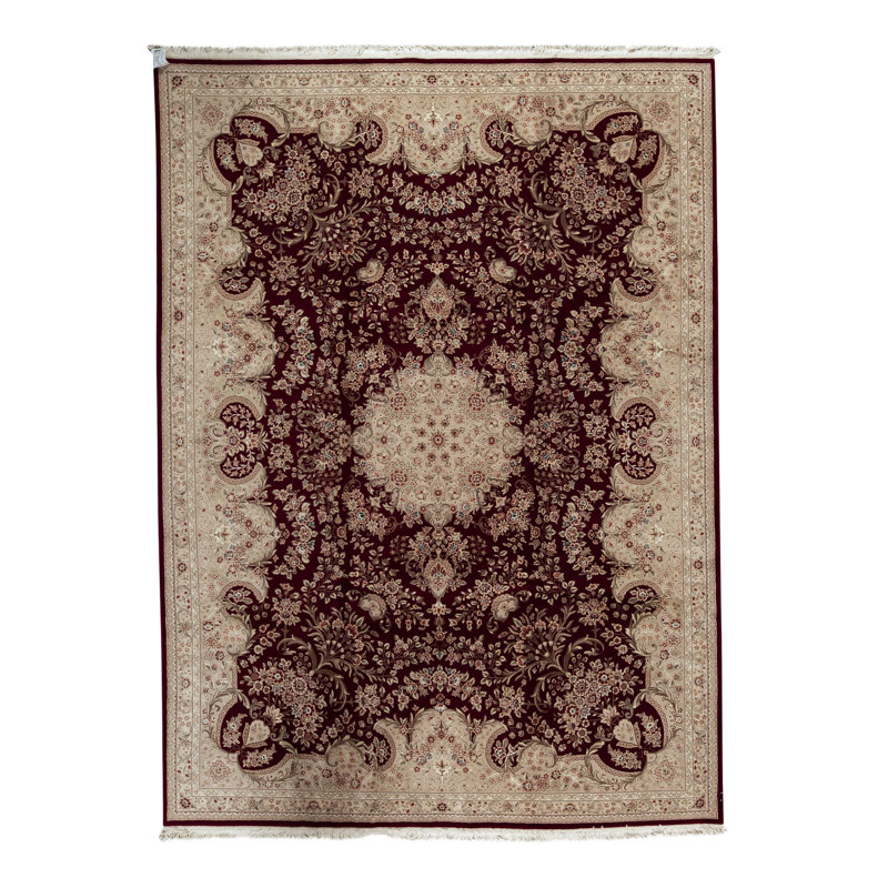 Hand Woven Silk and Wool Oriental Area Rug