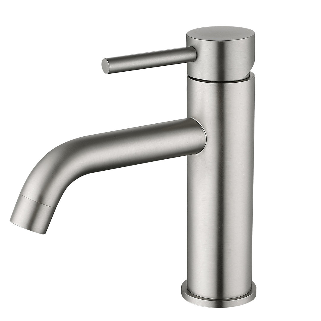 5.04" Deck Mounted Bathroom Sink Faucet, Solid Brass Single Hanlde Faucet RBROHANT 