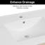 Lavabo encastré en résine blanche de 30 pouces