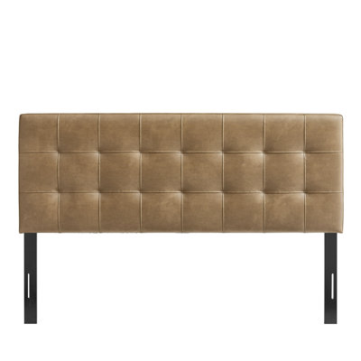 Peyton Vegan Leather Queen Size Headboard In Toast