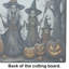 Witches Spooky Halloween Glass Cutting Board Large