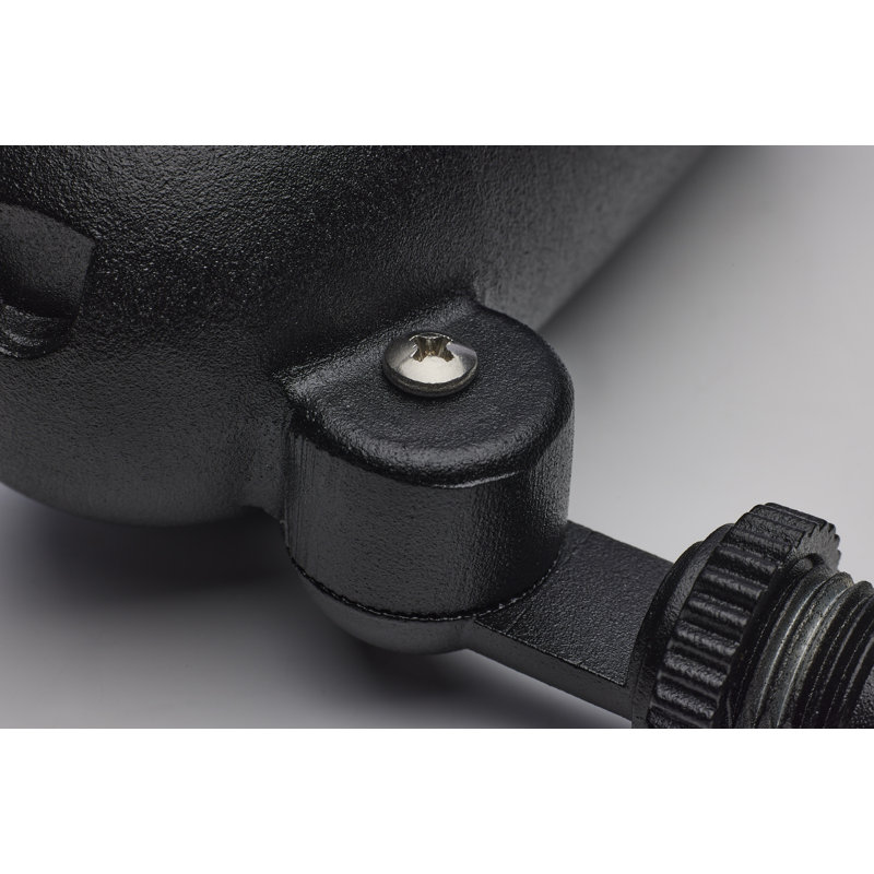 Projecteur de paysage à DEL intégré en métal 60 degrés Nuvo, H 3,25 po x l 2,56 po x P 5,50 po, Noir mat, 6 W