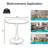 24 Inch Round Table, Modern Dining Table, MDF Top and Steel Base Tulip Round Kitchen Table, Kitchen Table, Coffee Table for Living Room-764372231-764372225-764372230