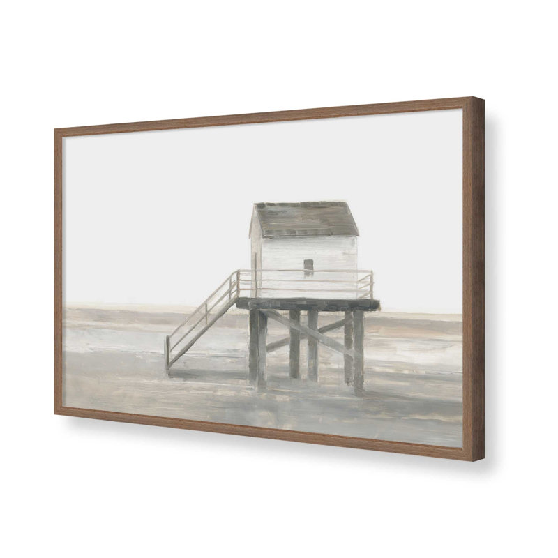Weathered Beach Outpost II by Ethan Harper Art Print, 36" H x 48" W, Brown