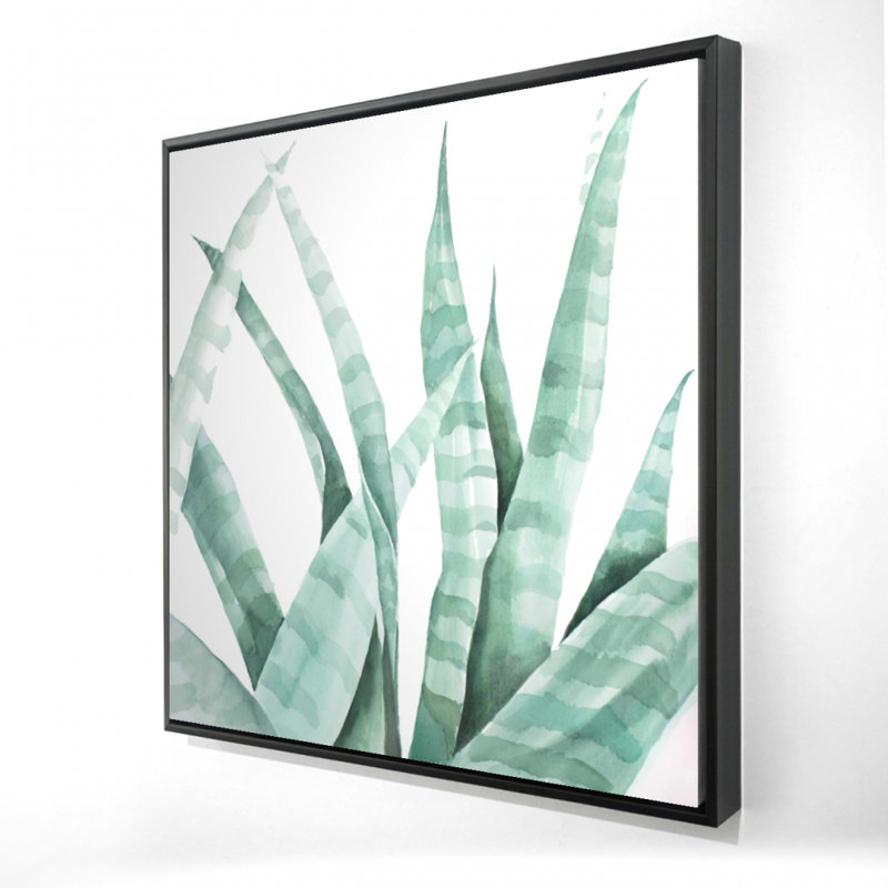 «Watercolor Striped Desert Plant» sur toile