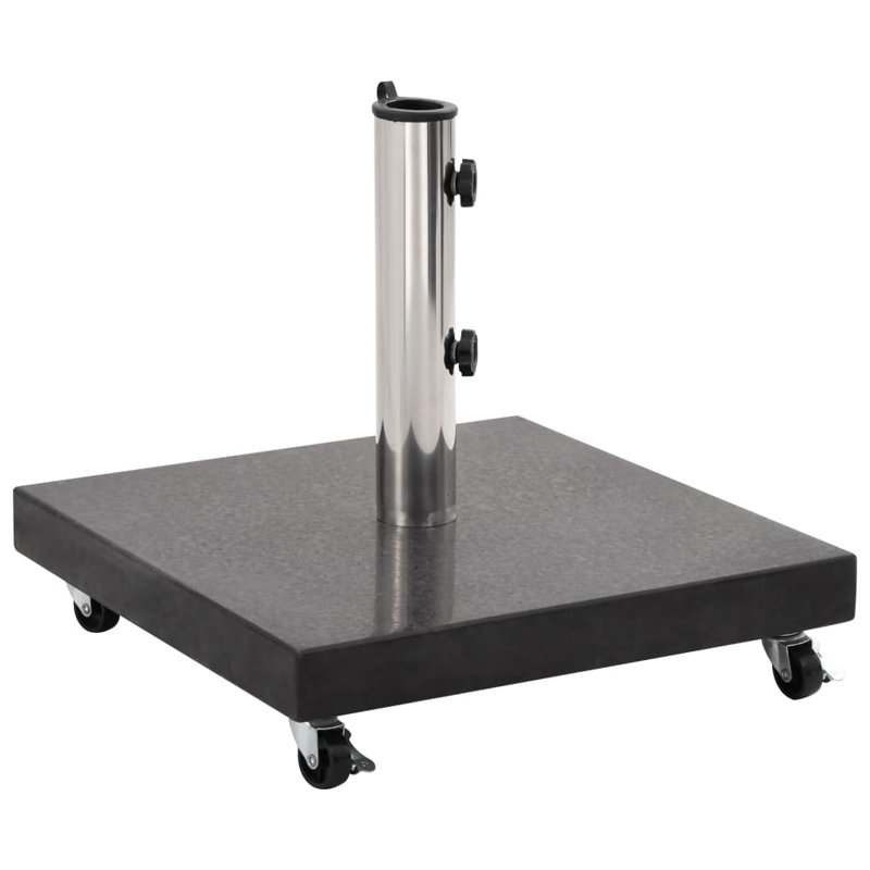 Brenneman 30kg Metal Free Standing Umbrella Base with Wheels, Black