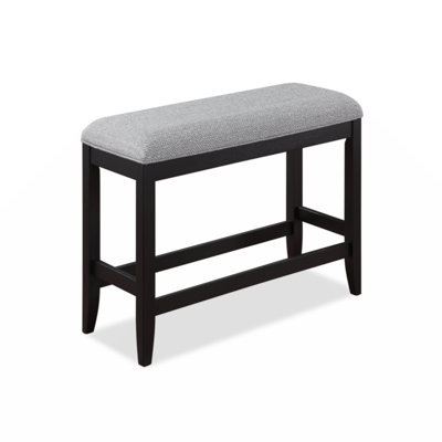 1Pc Transitional Fabric Upholstered Counter-Height Dining Bench
