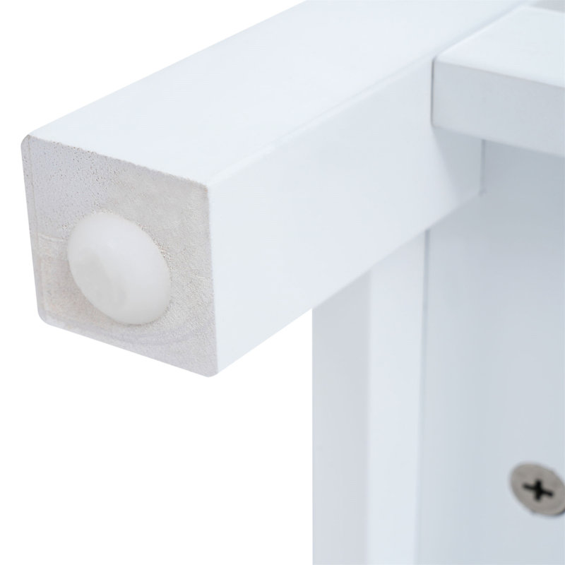 White and Gold Freestanding Single Bathroom Vanity Base