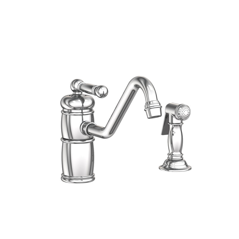 Nadya Single Handle Kitchen Faucet with Side Spray, Polished Chrome