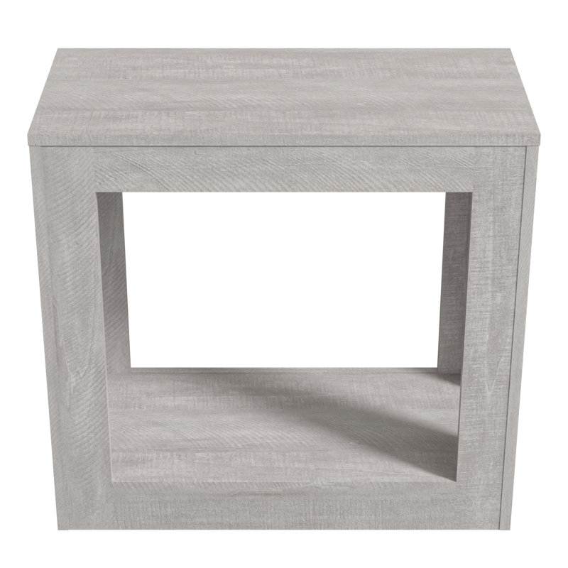 Allysyn 23.6" Contemporary Square End Table, Gray