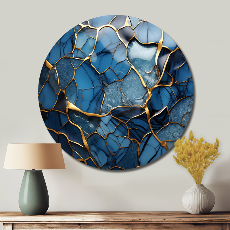 Driffield - Art abstrait rond en métal, H 16 po x l 16 po