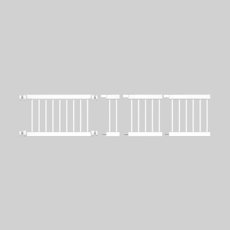 Porte pour chien réglable en métal 14 po, H 14 po x l (18 po à 45 po) x P 1,38 po, Blanc