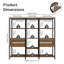 Armoire-penderie modulaire multi-usages pour l'organisation de la chambre à coucher avec 4 tiroirs et 4 tablettes ouvertes Madesa - noir / brun-1876755396