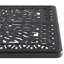 Table de salle à manger L58.27 * W34,65 pouces en fonte d'aluminium avec structure noire et trou pour parasol