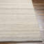 Tapis rayé en laine tissé à plat à la main Lessie gris / jute gris / beige-83717669