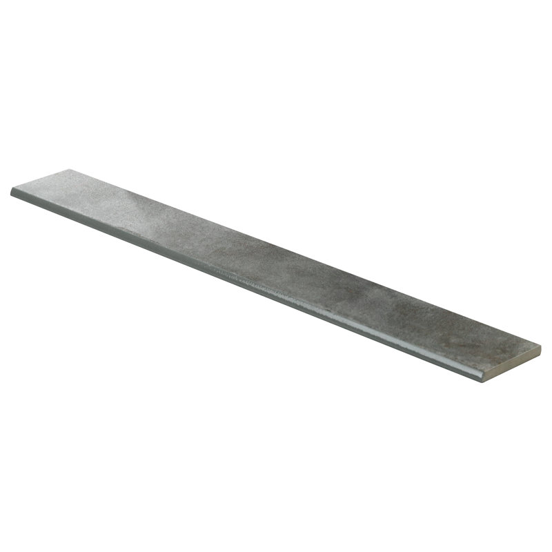 Angela Harris Graphite Gray Polished Porcelain Bullnose Tile Trim