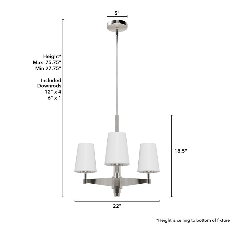 Lustre linéaire moderne à 3 lumières Nolita
