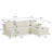 96" L-Shape Cloud Sectional Couch with Chaise, Cup Holders & Pockets