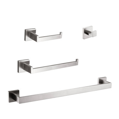 Bathroom 4 Hardware In Brushed Nickel. For & Kitchen. Stainless Steel, Resists Corrosion Rust, Scratch-. , Easy Install Process