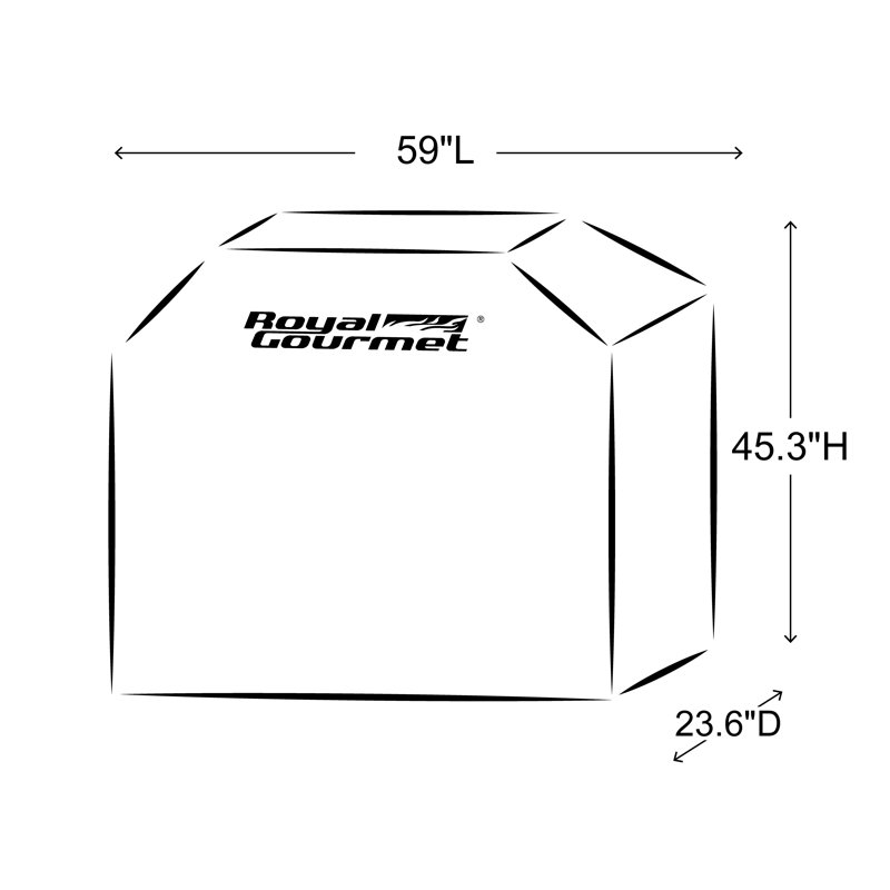 Arlmont & Co. Tanesha 59'' W x 23.6'' D Grill Cover