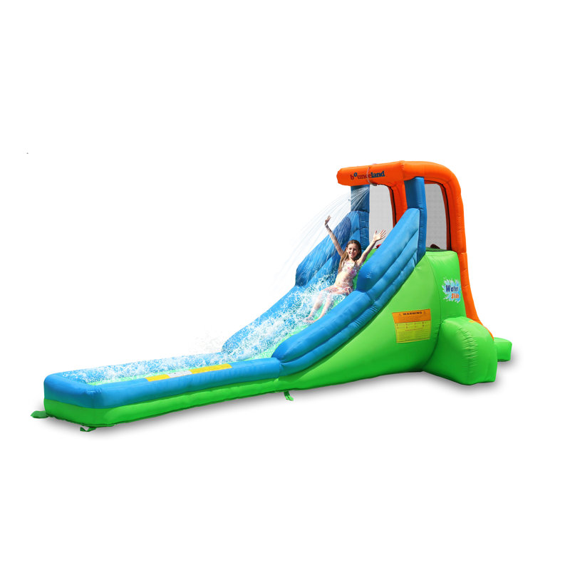 Glissade d'eau gonflable 6,9 pi x 17,7 pi avec soufflerie d'air