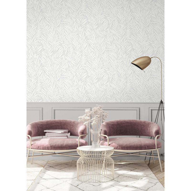 Rouleau de papier peint métallique L 33 pi x l 20,9 po, Blanc cassé