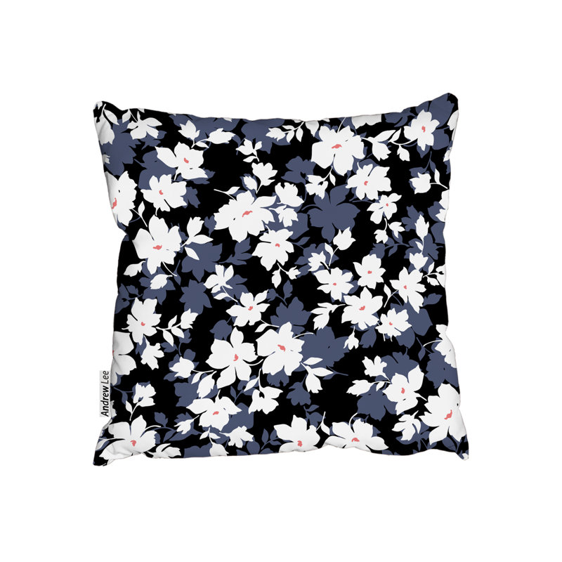 Floral Square Cushion, 61cm H x 61cm W x 20cm D