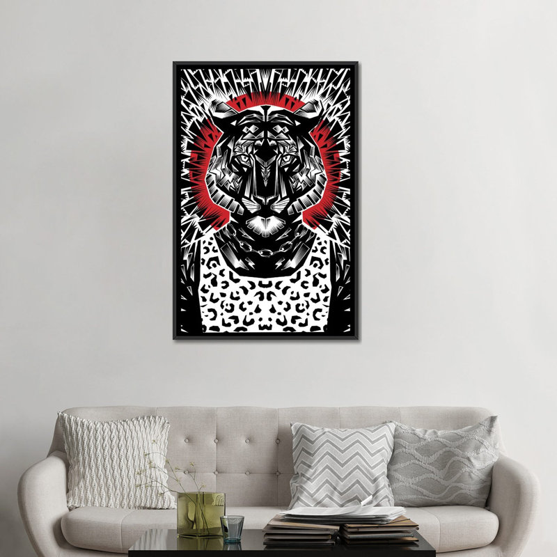 « arverne » par ali gulec, impression sur toile tendue, H 26 po x l 18 po x P 1,5 po, Toile encadrée noire, Pas de tapis